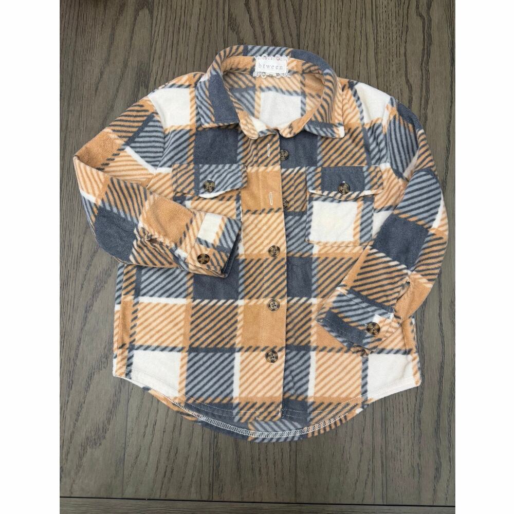 Btween Girls Plaid Fleece Jacket Size 5